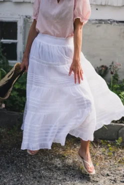 Felicia S Voile Skirt White