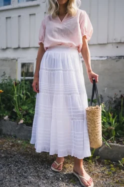 Felicia S Voile Skirt White
