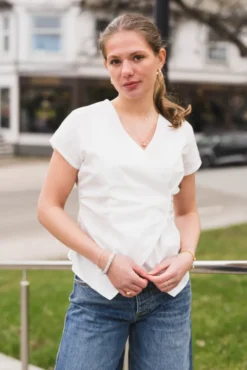 Fidi Poplin Top White