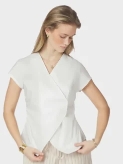 Fidi Poplin Top White