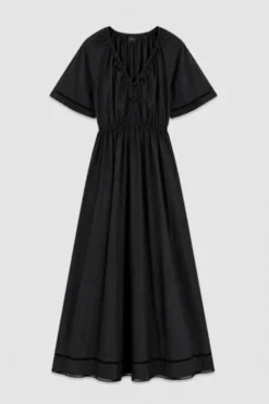 Fiola Poplin Dress Black