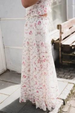 Fippo Spring Flower Skirt Offwhite