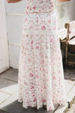 Fippo Spring Flower Skirt Offwhite