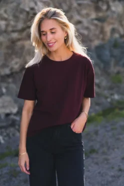 Fizvalley T-Shirt Vintage Burgundy