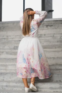 Florence LS Long Dress Pristine Florence Aop