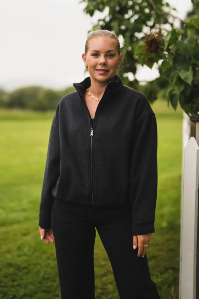 Florine Wool Bomber Jacket Antracit