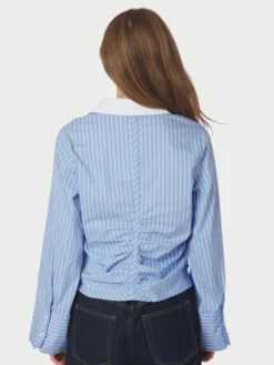 Francesca Stripe Shirt Light Blue