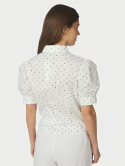 Frannie Dot Shirt Offwhite