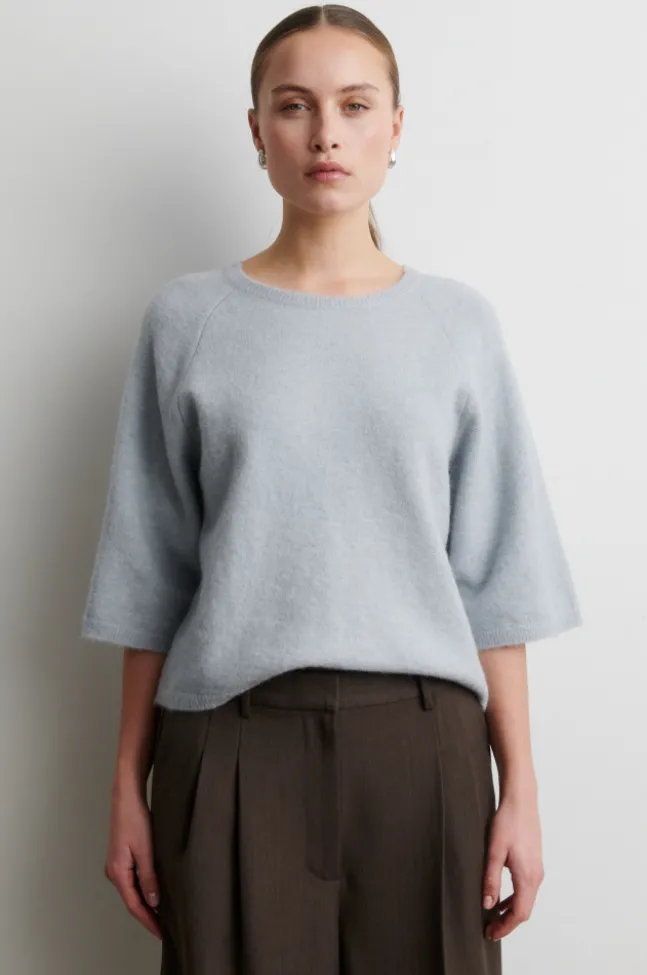 Gabby Knit SS O-Neck Quarry
