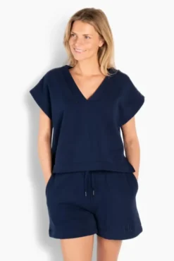 Gabriela Top Navy Blazer