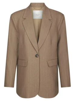 Gaby Pinstripe Blazer Taupe