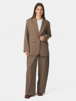 Gaby Pinstripe Blazer Taupe