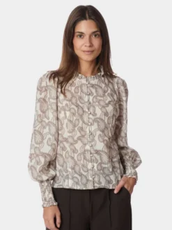 Gilda Soft Paisley Blouse Creme