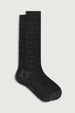 Ginette Socks Heather Grey/Coffee