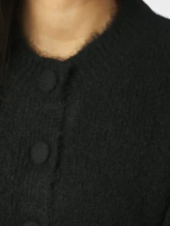 Gio Fluffy Knit Cardigan Black