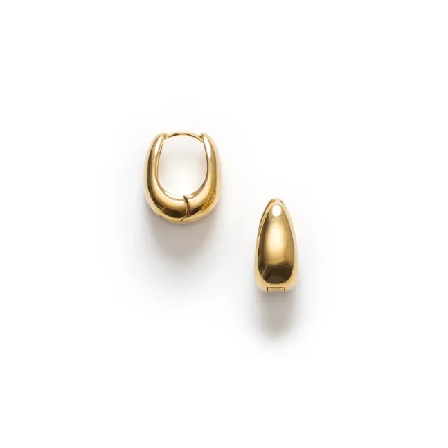 Golden Curve Hoops Petit Gold