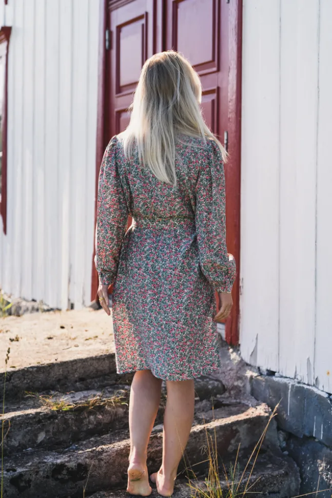 Gry Astrid Shirt Dress C Green Flower