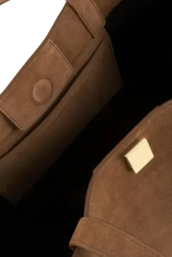 Gyoza Tote Suede Cognac