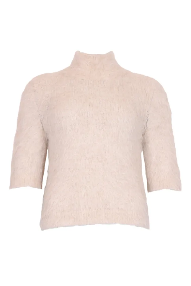 Hairy Knit Turtleneck Soft