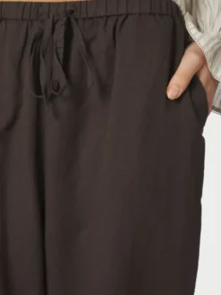 Heifa Linen Pants Dark Brown