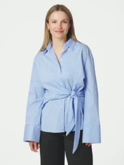 Helisa Stripe Shirt Light Blue