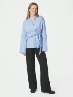 Helisa Stripe Shirt Light Blue