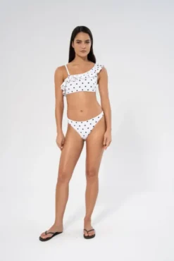 Helle Polka Dot Top White/Navy
