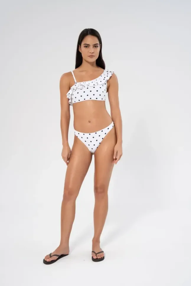 Helle Polka Dot Top White/Navy