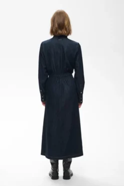 Hiro Dress Washed Dark Denim