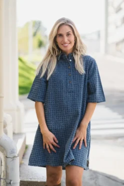 Ibo 2/4 Dress Mid Blue Wash