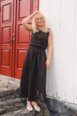 Ida Maja HW Skirt Black Coffee