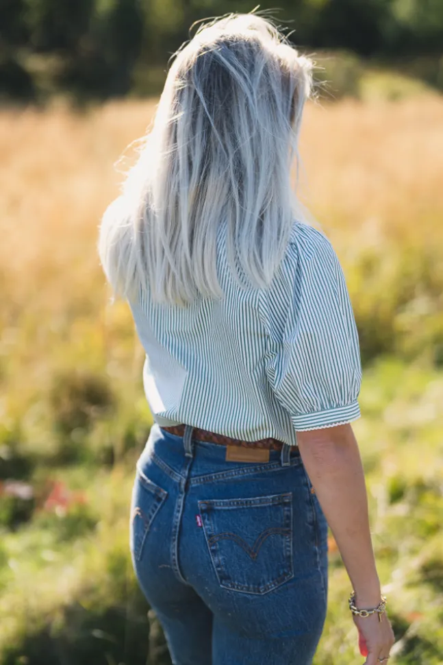 Ida Maja 2/4 V Shirt STP B White/Eng Ivy
