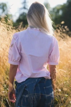 Ida Maja 2/4 V Shirt STP B White/S Lilac