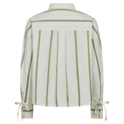 Idie Stripe Shirt Offwhite/Green