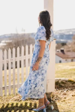 Illana Floral Fusion Dress Blue