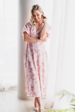 Illana Floral Fusion Dress Rose