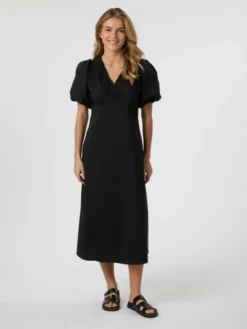 Illana Poplin Dress Black