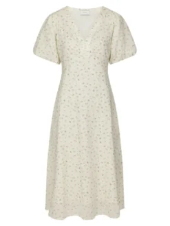 Illana Small Rose Flower Dress Light Yellow