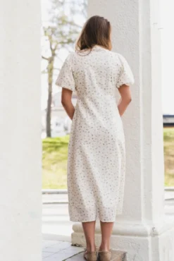 Illana Small Rose Flower Dress Light Yellow