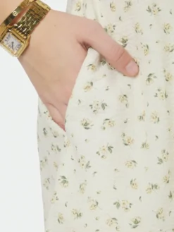 Illana Small Rose Flower Dress Light Yellow