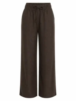 Immi Linen Pants Dark Brown