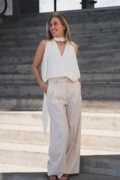 Inge Chiffon Top Offwhite
