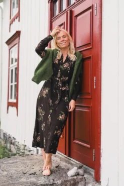 Irene Shirt Dress Misty Rose Flower