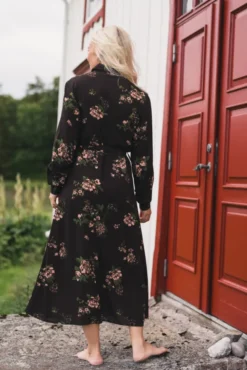Irene Shirt Dress Misty Rose Flower