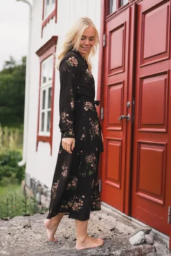 Irene Shirt Dress Misty Rose Flower