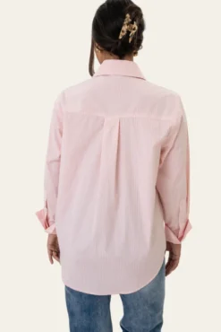 Isabellaic Shirt Pink White Stripes