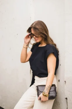 Itea Knotted Blouse Night Blue