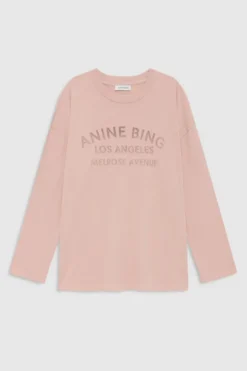Ivan Long Sleeve Melrose Stencil Washed Blushed Pink