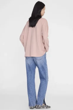 Ivan Long Sleeve Melrose Stencil Washed Blushed Pink