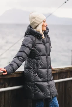 Janet Hooded Down Jacket Black